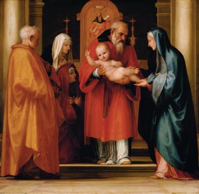 La escena de Cristo en el templo de Fra Bartolommeo
